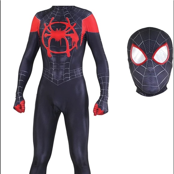 Men Spiderman Miles Morales 2PCS Suit - Picture 2 of 4